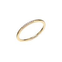 18K Goldplated Sterling Silver & Cubic Zirconia Ring