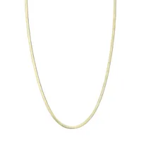 18K Goldplated Sterling Silver 3.5MM Flat Snake Chain Necklace - 16-Inch