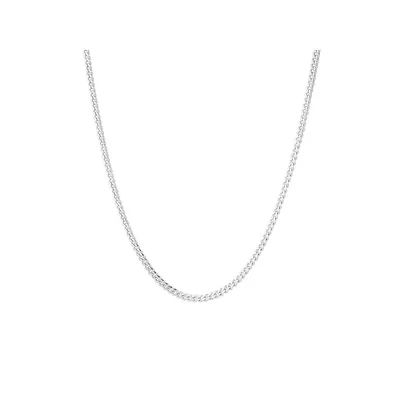 50cm (20") 3mm-3.5mm Width Curb Chain In Sterling Silver