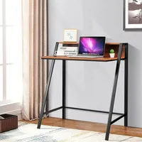Costway 2 Tier Computer Desk Pc Laptop Table Study Writing Home Office Workstation