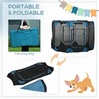 Foldable Pop Open Pet Playpen Exercise Pen With Carrying Bag