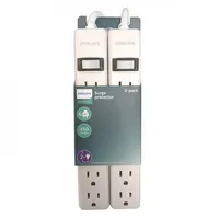 2 Pack 6 Outlet Surge Protector, 450 Joule Protection