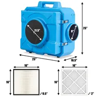 Industrial Commercial Hape Air Scrubber Negative Air Purifier For 500-2000sq.ft
