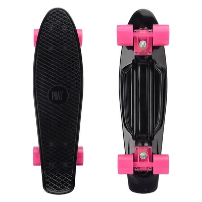 22" Mini Skateboard Complete Plastic Retro Cruiser Street Surfing Skate Banana Board(the color is related to wheels)