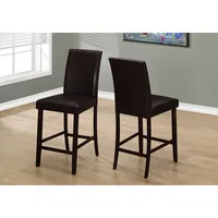Dining Chair 2pcs / Leather-look Counter Height
