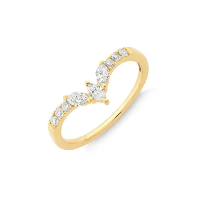 Wedding Ring With .38tw Of Diamonds In 14k Yellow Gold