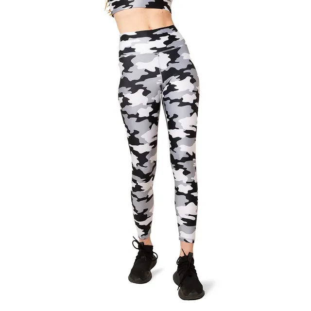 Kyodan Womens Brushed Camo Crisscross High-waist Legging 25” Inseam