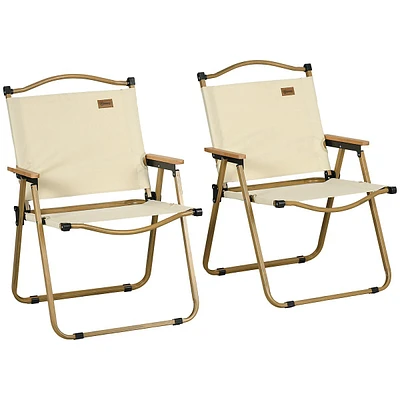Set Of 2 Folding Camping Chair, Portable Armchairs