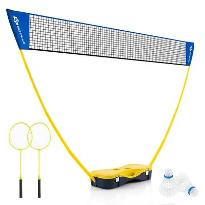 Portable Badminton Set With 2 Shuttlecocks Badminton Rackets Outdoor Sport Game Set