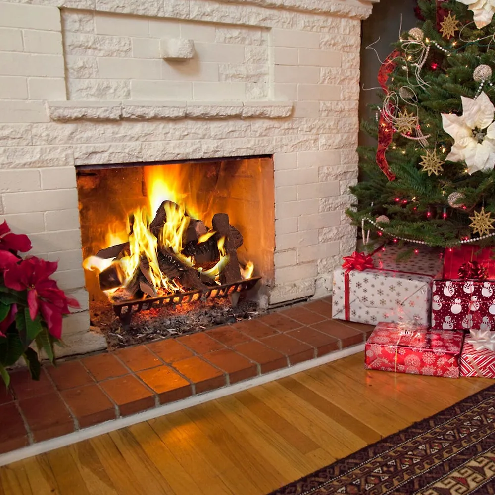 Costway 10pcs Ceramic Wood Logs Gas Fireplace Imitation Wood Propane  Firepit Logs | Coquitlam Centre