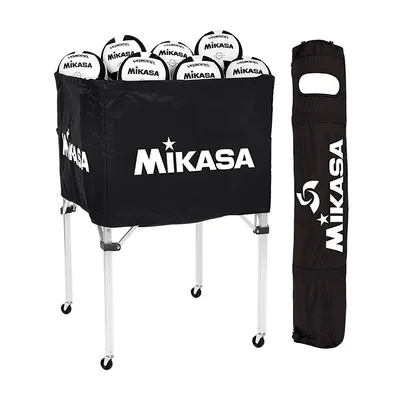 Bcspsh Portable Ball Cart - Collapsible Volleyball Basket With Nylon Carry Bag