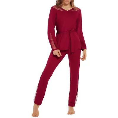 Ruby Pyjama: Long Trousers And Shirt Sleeves