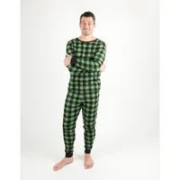 Two Piece Cotton Pajamas Plaid