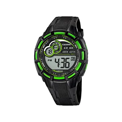 Coquitlam Month Lap, by Time, | Festina Centre - 50mm Silicone Strap, Calypso Light, Mens Timer, Date Sports Watch, K5807 Digital Chronograph, Dual Day /