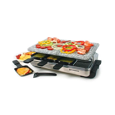 Raclette With Granite Stone, Stainless Steel