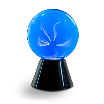 Plasma Ball 6" Inch Blue Interactive Touch Activated - Science Educational Gift