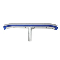 18" Blue Standard Curve Wall Brush With Back Support