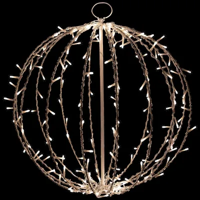 23" Led Lighted Christmas Hanging Sphere Decoration - Warm White Lights