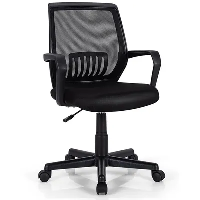 Mid-back Mesh Chair Height Adjustable Executive Chair W/ Lumbar Support
