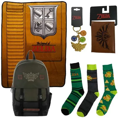 Nintendo Legend Of Zelda Backpack 5 Piece Gift Set