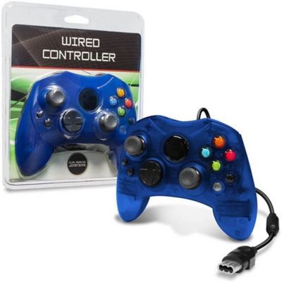 Xbox Wired Blue Original Controller Dual Analog J - Xbox