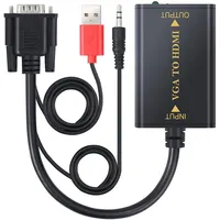 VGA to HDMI Male to Female Video Adapter Cable Converter