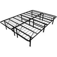 Premium Quality Foldaway Metal Bed Frame - Sturdy Platform with Heavy Duty Support for Mattress Foundation