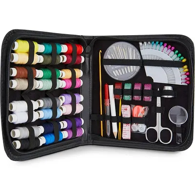 Starter Travel Sewing Kit, Beginner Set With Multicolored Thread