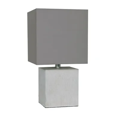 17"h Cement Table Lamp