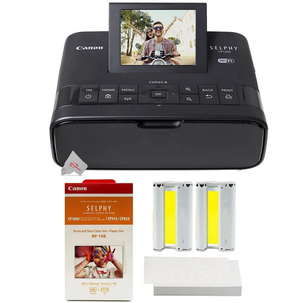 2 Pack Canon RP-108 High-Capacity Color Ink/Paper Set Designed for