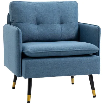 Accent Chair With Cushioned Seat And Back