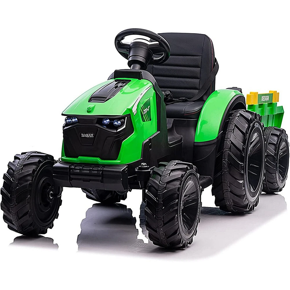 12v Electric Farm Tractor Kids Ride On Car With Tipper, Perfect Gift For Boys And Girls