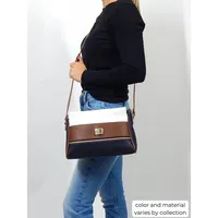 Crossbody Bag - Leather And Canvas