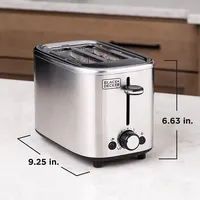 2-slice Toaster With Wide Slits, Stainless Steel
