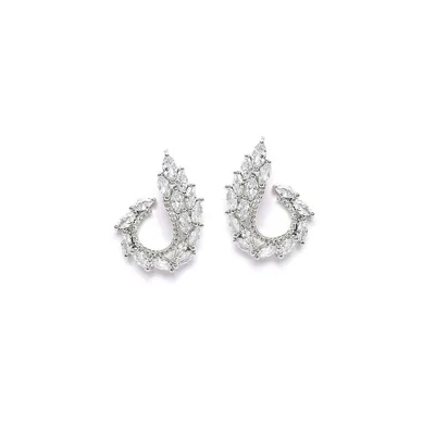 Silver-toned Silver Stud Earrings