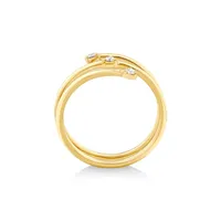 Diamond Accent Wrap Around Ring In 10kt Yellow Gold