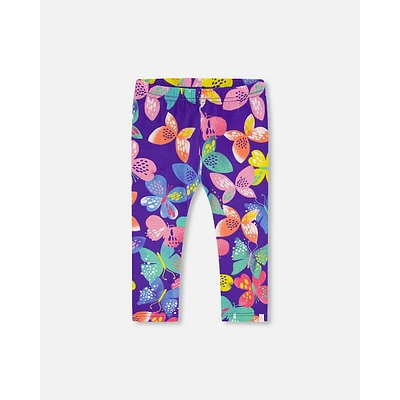 Capri Legging Printed Colorful Butterflies