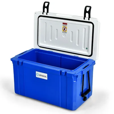 58 Quart Portable Cooler Ice Chest Leak-proof 80 Cans Ice Box For Camping