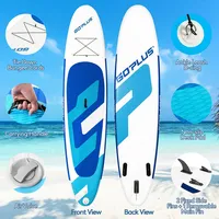 Goplus 10ft Inflatable Stand Up Paddle Board 6'' Thick W/ Aluminum Paddle Leash Backpack