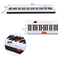 Bxii 61 Key Digital Piano Midi Keyboard W/mp3 White
