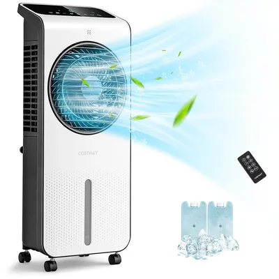 Evaporative Air Cooler 3-in-1 Portable Swamp Cooling Fan W/ 12h Timer Remote