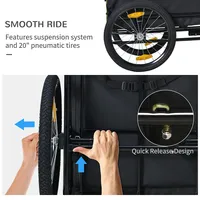 Dog Bike Trailer With Suspension Hitch For Medium Dogs