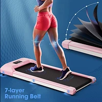 Superfit 0.6-3.8mph Walking Pad Under Desk Treadmill With Remote Control And Led Display Black/pink/white/grey