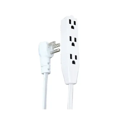 3 Outlet Grounding Electric Extension Cord, Meter Length
