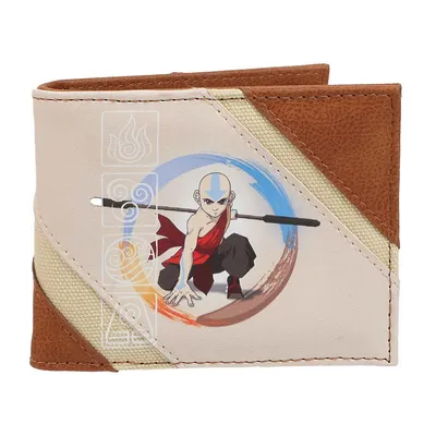 Avatar The Last Airbender Aang Elements Faux Leather Bifold Wallet