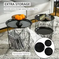 3-piece Round Nesting Side Tables