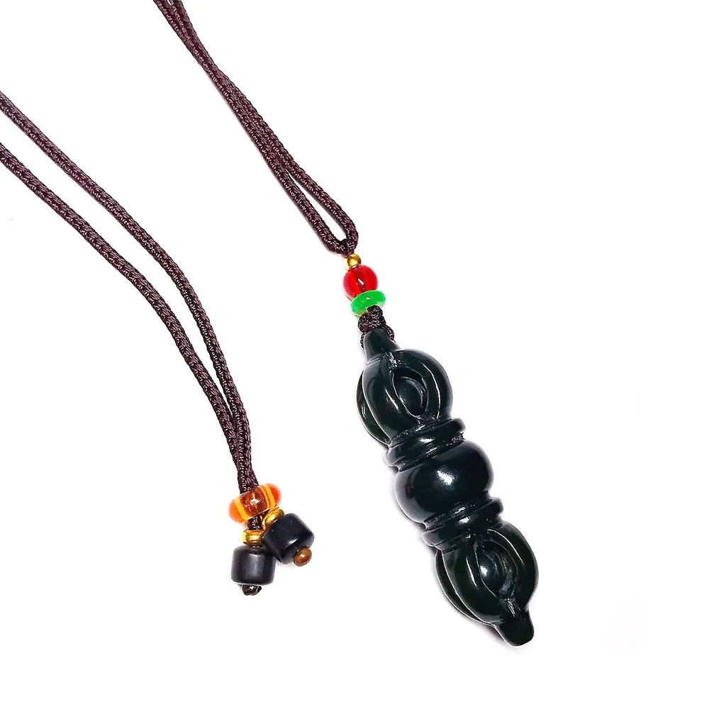 Men's Tibetian Dorje Jade Pendant