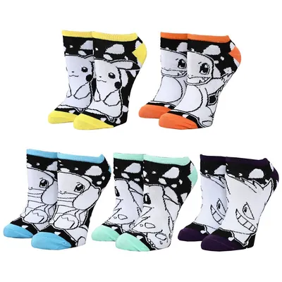 Pokemon Characters Assorted 5 Pack Juniors Ankle Socks