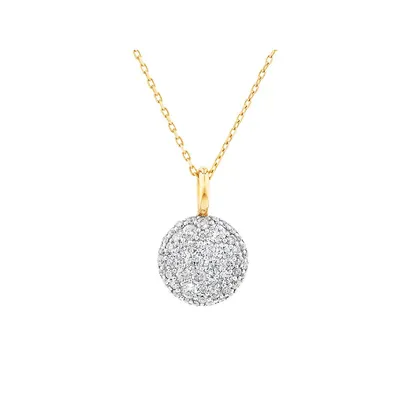 Stardust Pendant With .55tw Of Diamonds In 10kt Yellow Gold And Rhodium