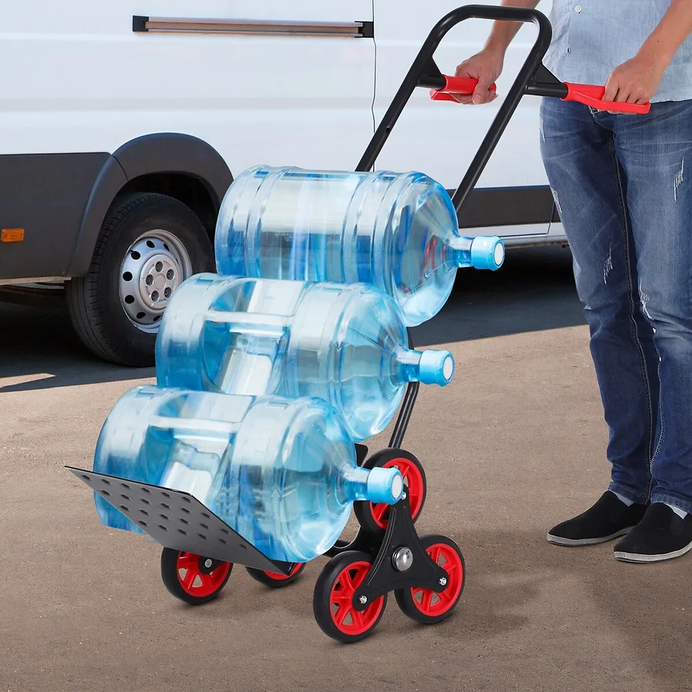 DURHAND 330lbs Capacity 6-wheels Foldable Hand Truck